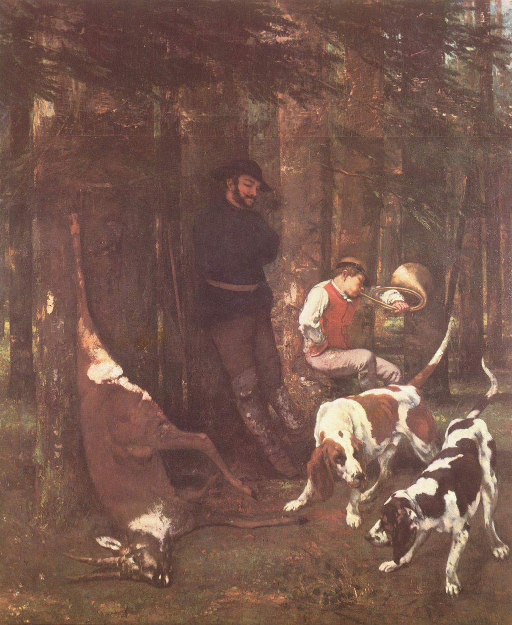 La preda (caccia con i cani) da Gustave Courbet