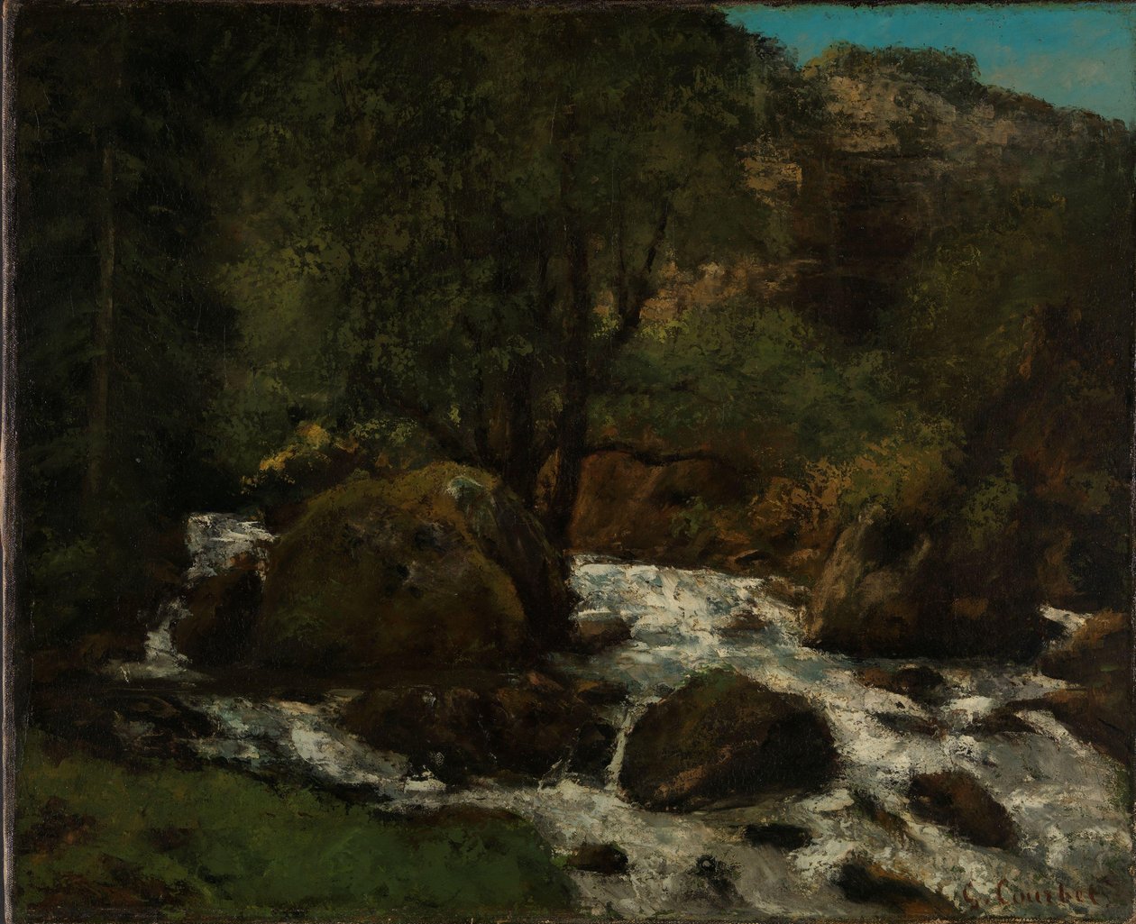 Ruscello della foresta, Giura da Gustave Courbet