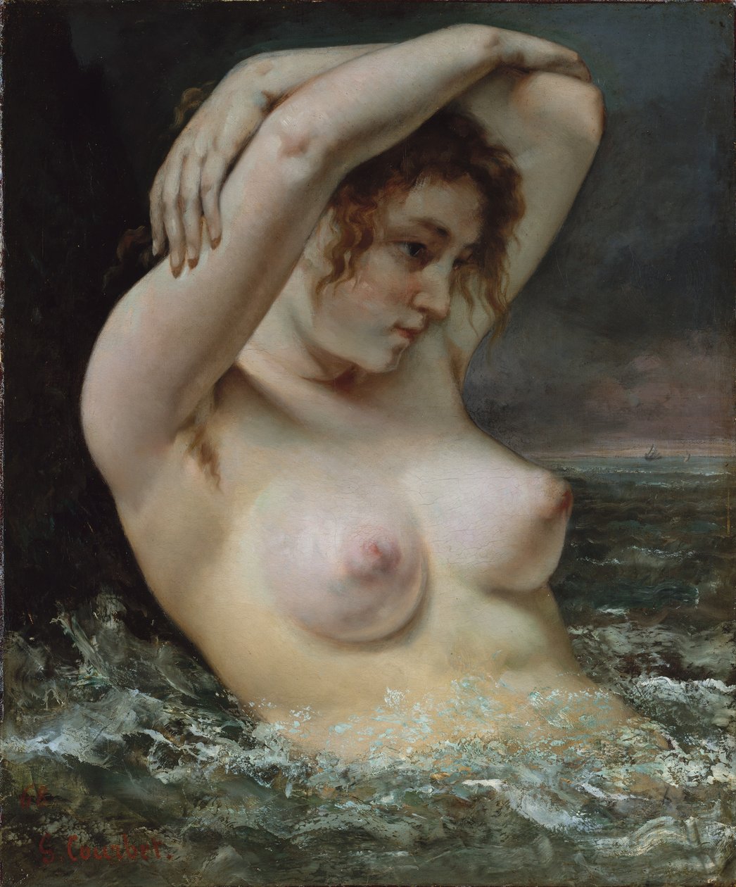 La donna nelle onde da Gustave Courbet