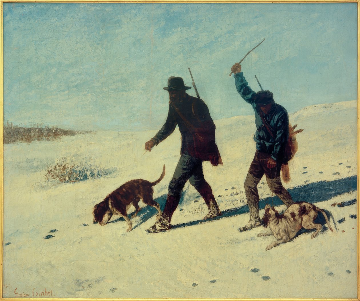 I bracconieri nella neve da Gustave Courbet