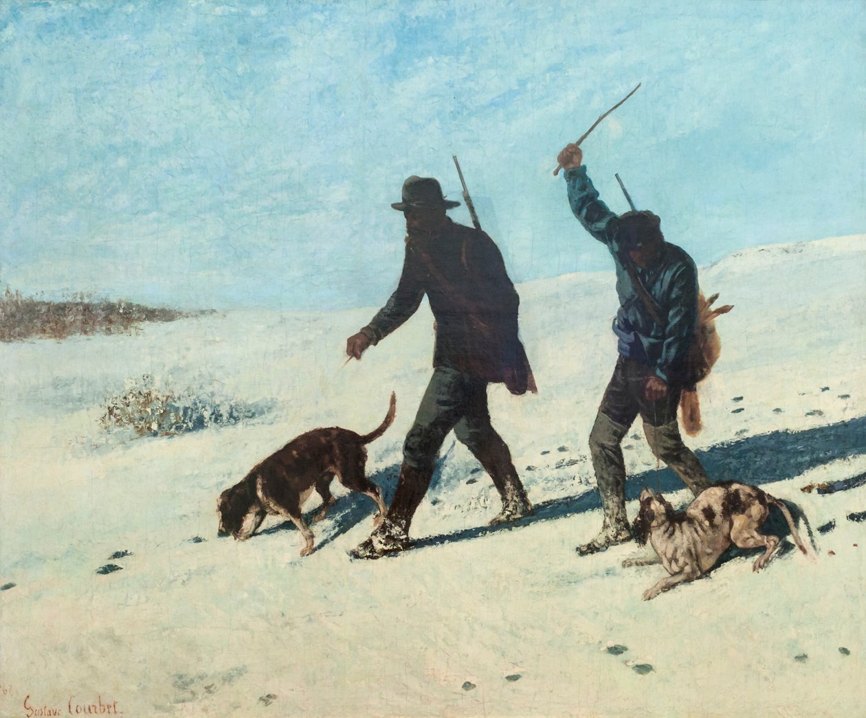 Bracconieri nella neve da Gustave Courbet