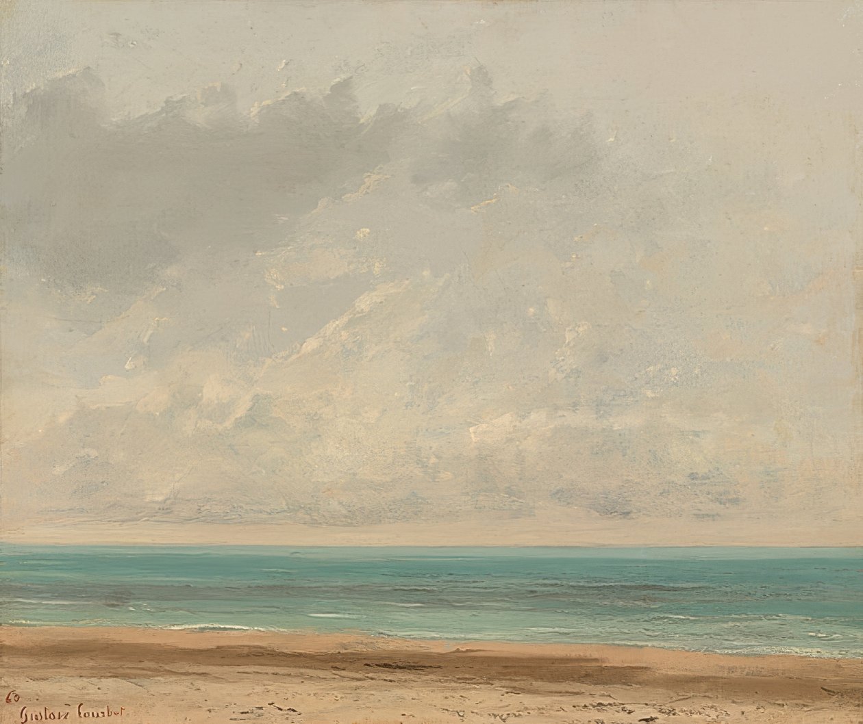 Mare calmo. 1866 da Gustave Courbet