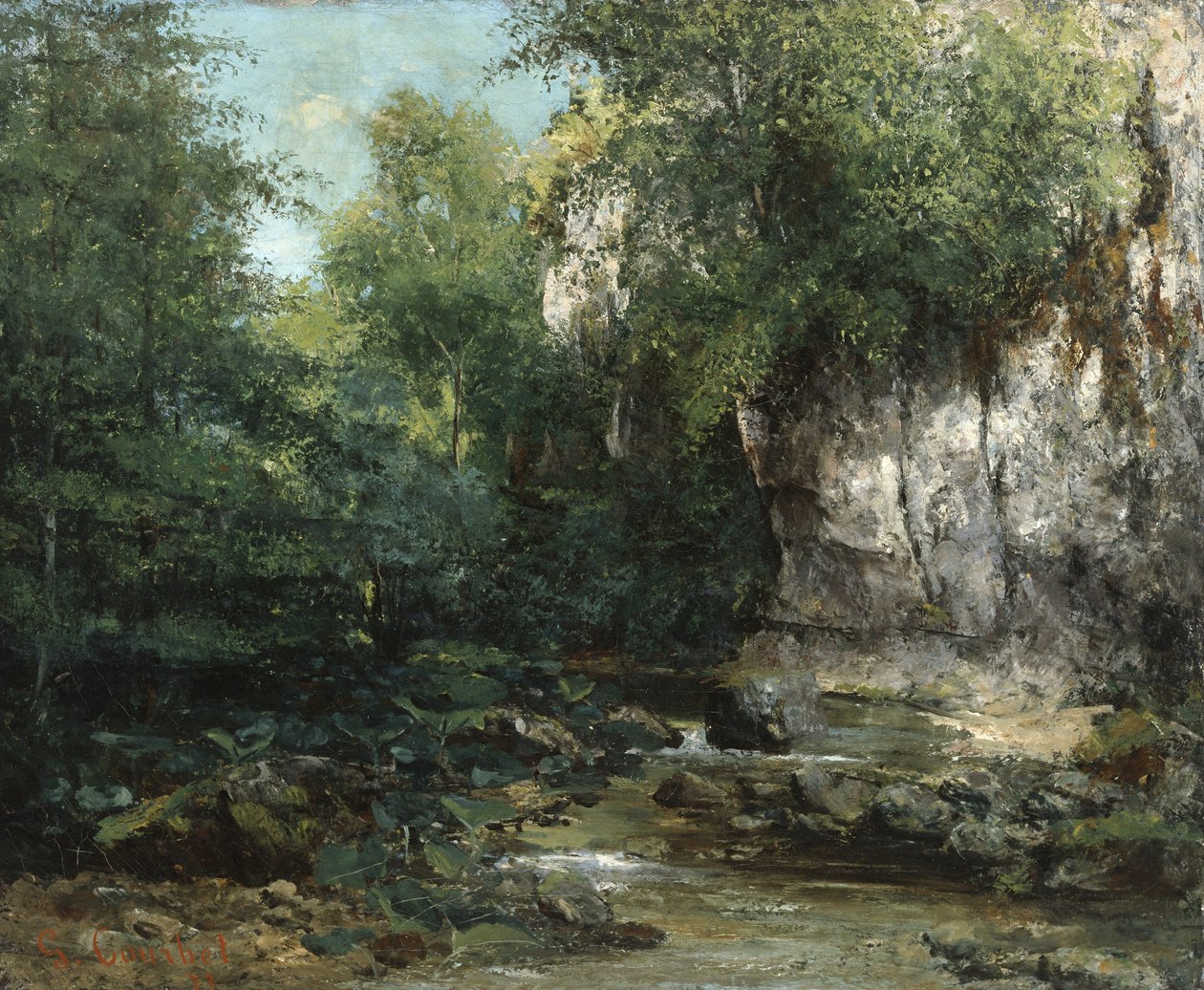 Le Rive di un Ruscello, 1873 da Gustave Courbet