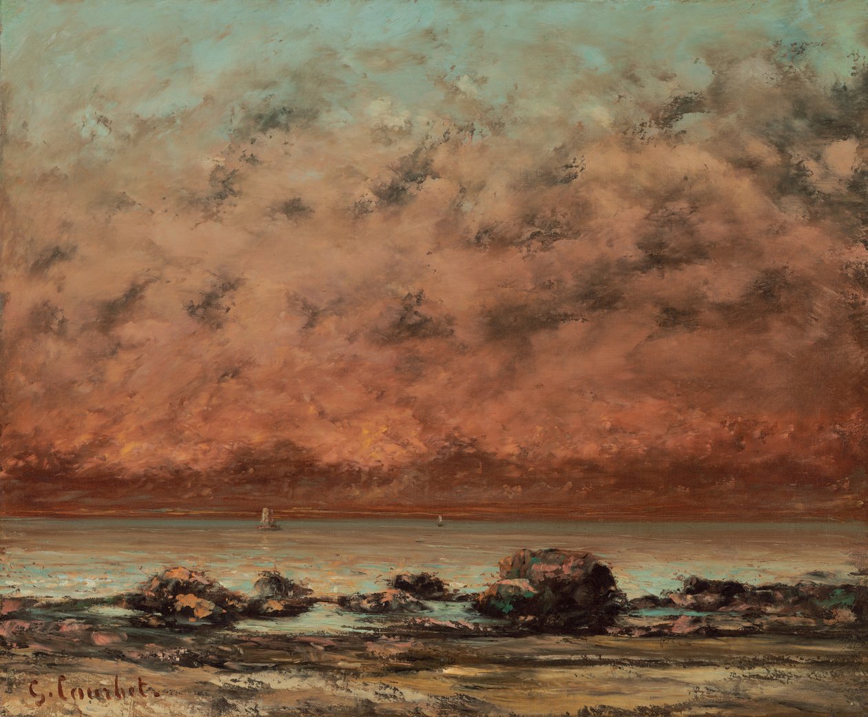 Le rocce nere a Trouville da Gustave Courbet