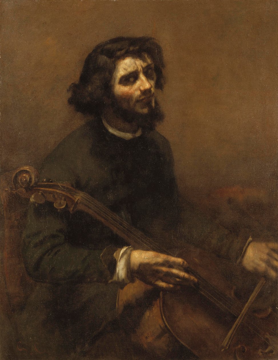 Il violoncellista (autoritratto) da Gustave Courbet