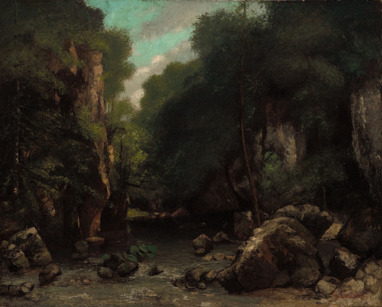 La valle di Les Puits-Noir da Gustave Courbet