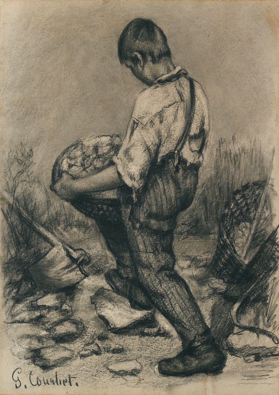 Giovane spaccapietre da Gustave Courbet