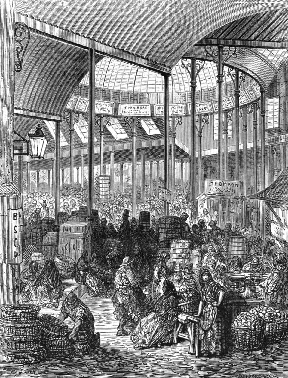 Borough Market, 1872 da Gustave Dore