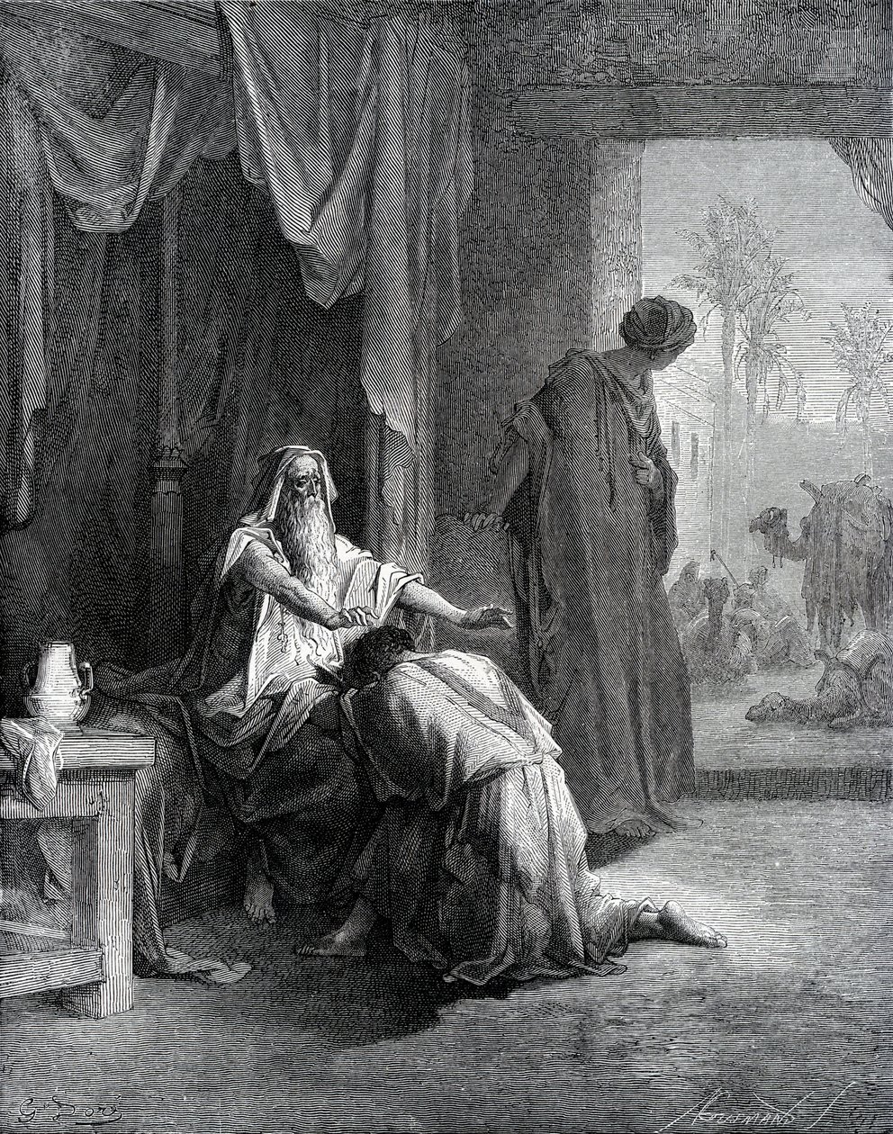 Isacco benedice Giacobbe da Gustave Dore