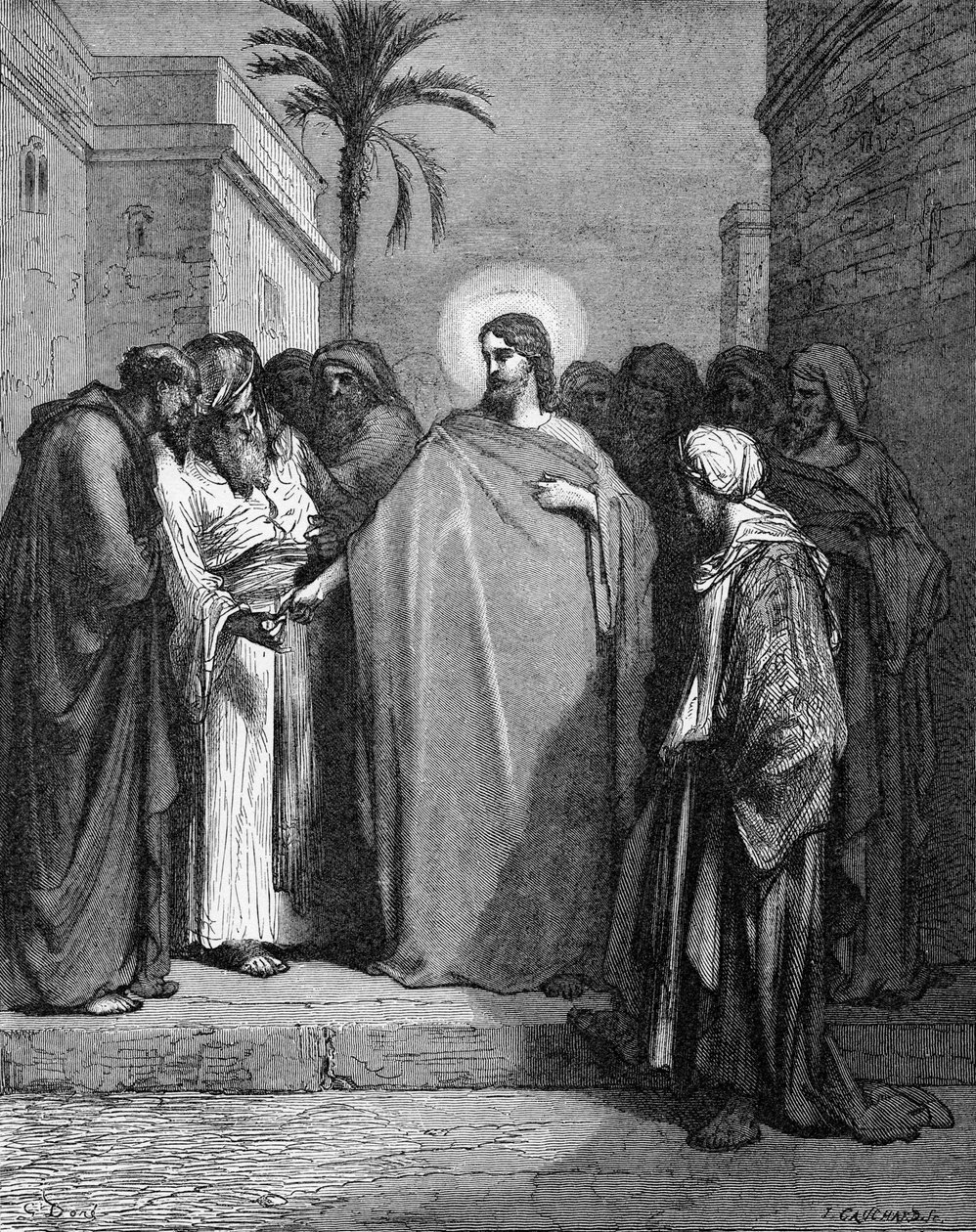 Gesù e il tributo da Gustave Dore