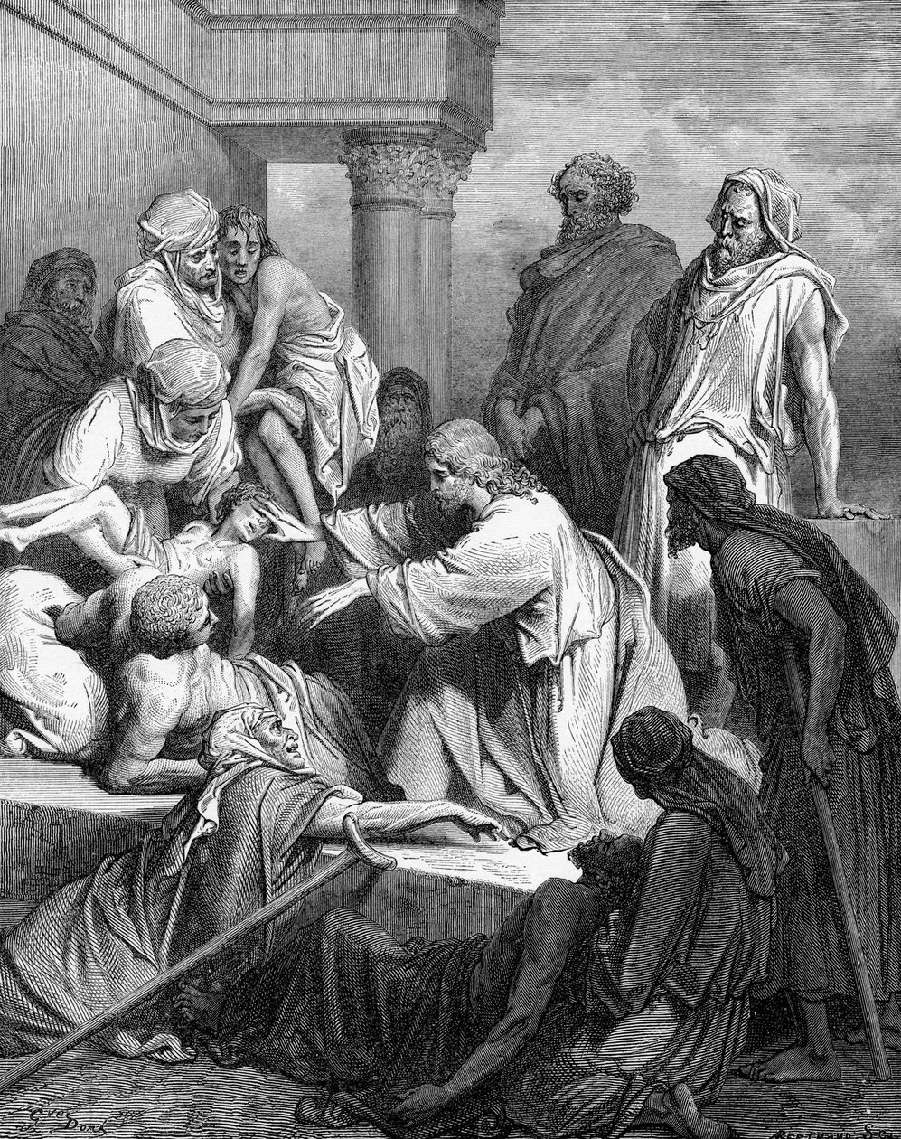 Gesù guarisce i malati da Gustave Dore