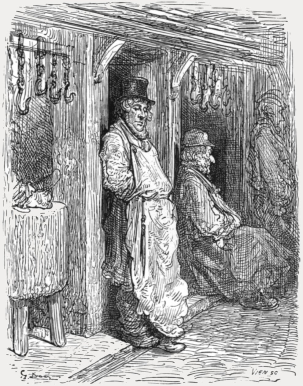 Macellai ebrei - Aldgate, 1872 da Gustave Dore