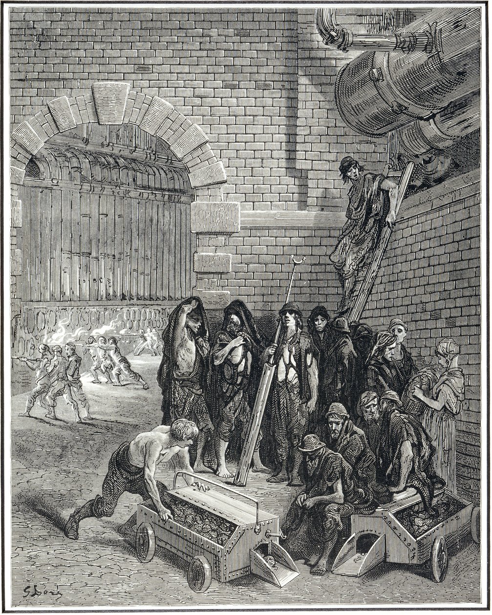 Lambeth Gas Works, 1872 da Gustave Dore