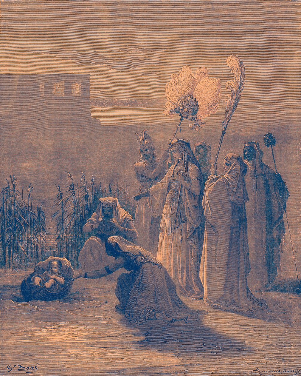 Mosè tra i giunchi da Gustave Dore