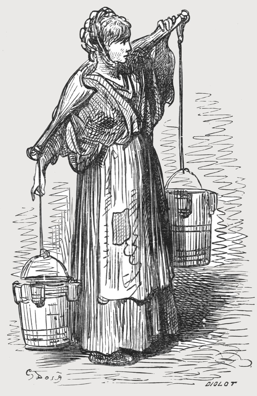 La lattaia, 1872 da Gustave Dore