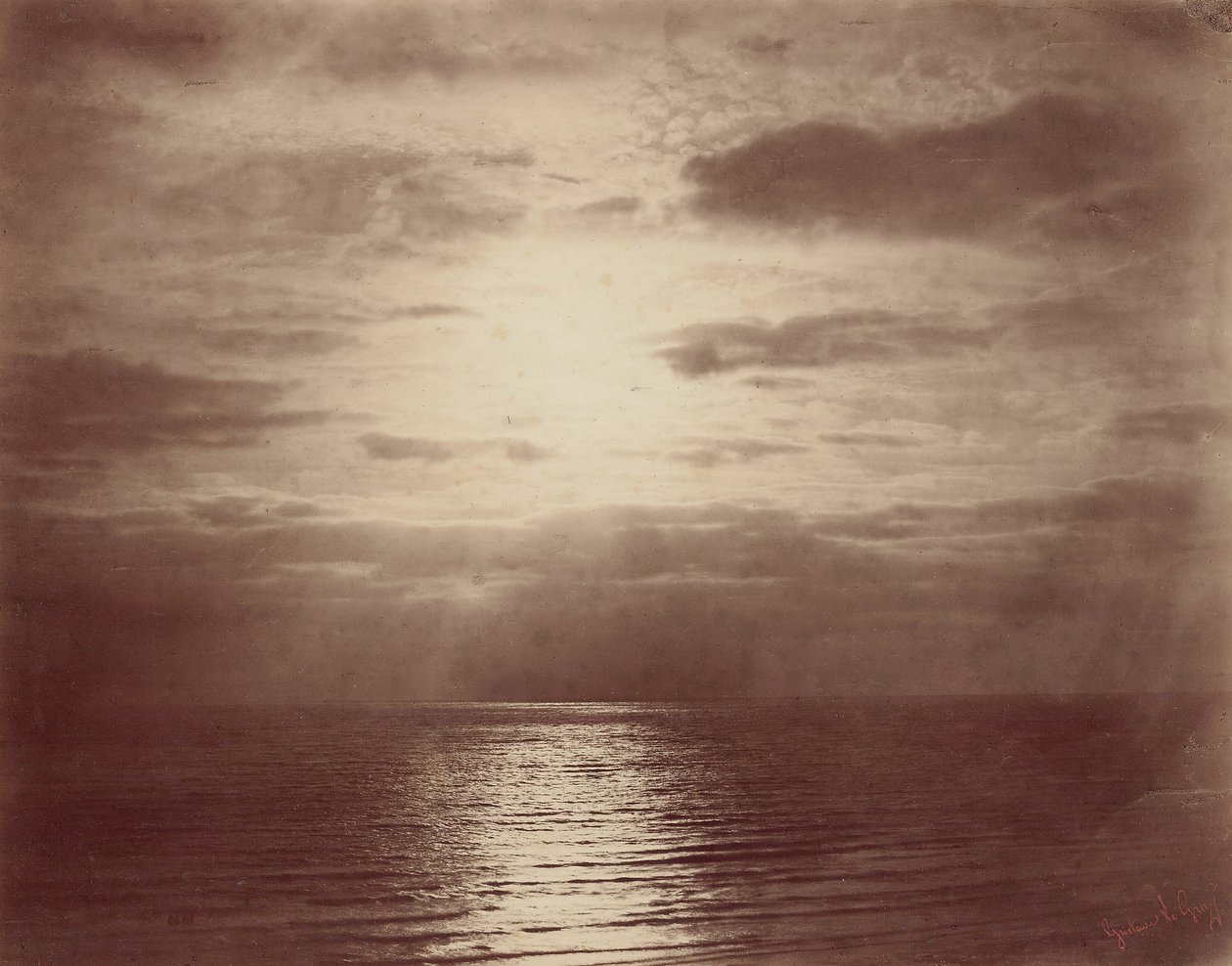 Effetto solare nelle nuvole-oceano da Gustave Le Gray