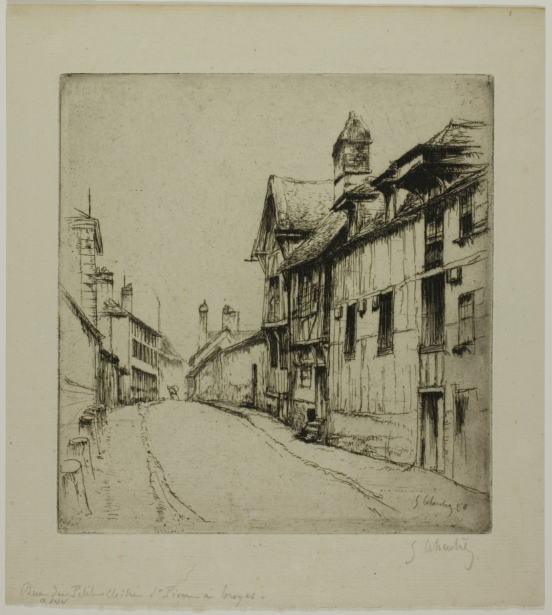 La piccola strada del chiostro, Troyes da Gustave Leheutre