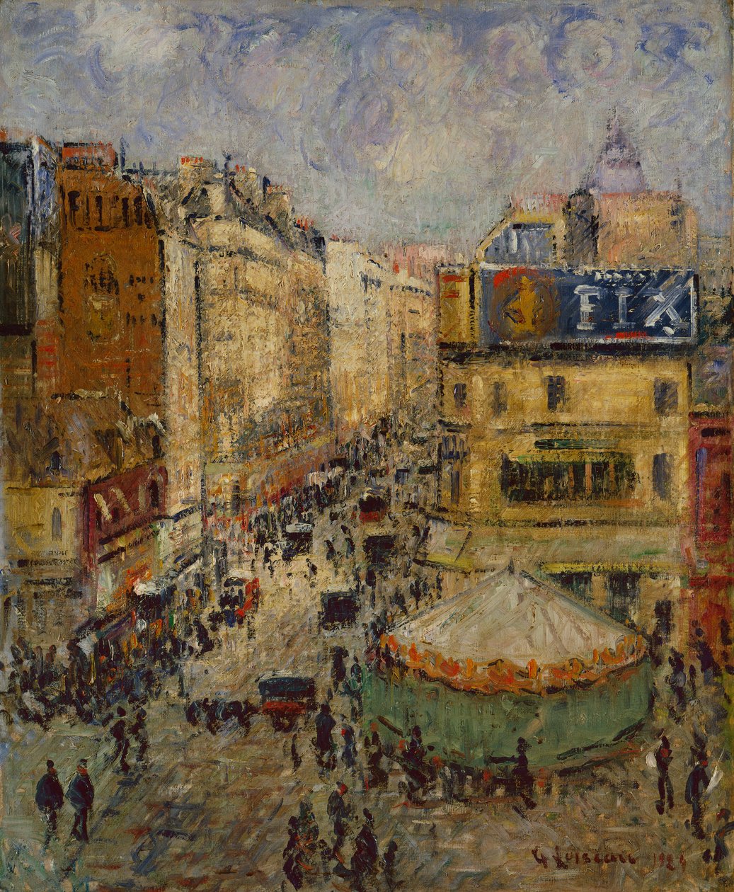 Rue de Clignancourt, Parigi da Gustave Loiseau