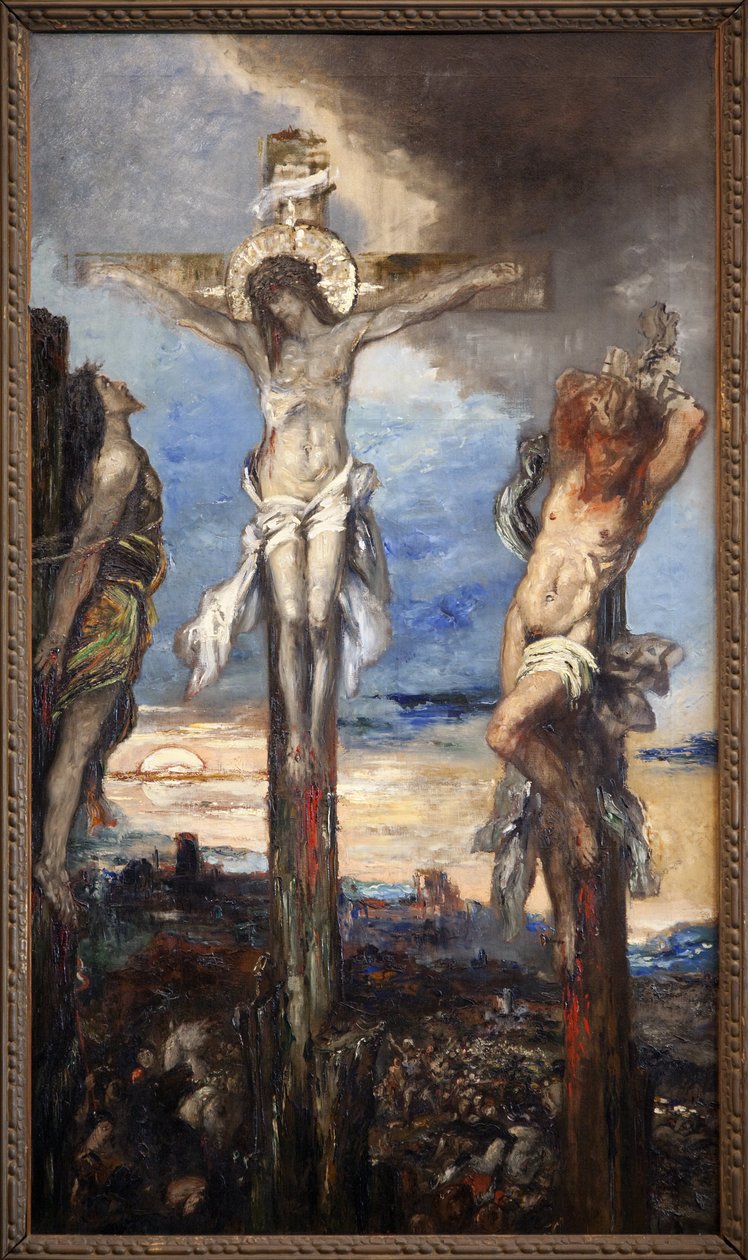 Cristo e i due ladroni da Gustave Moreau