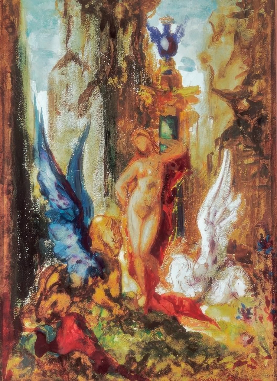 Fata con grifoni da Gustave Moreau