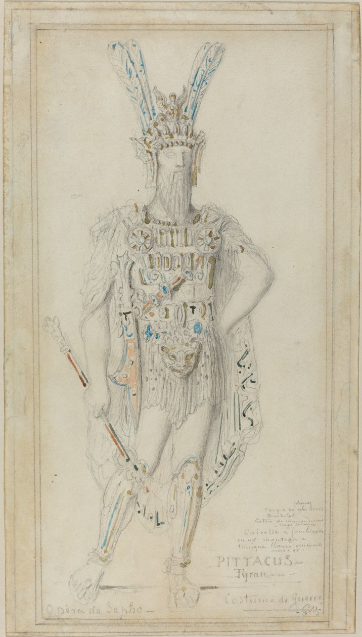 Pittaco il Tiranno in Costume di Guerra da Gustave Moreau