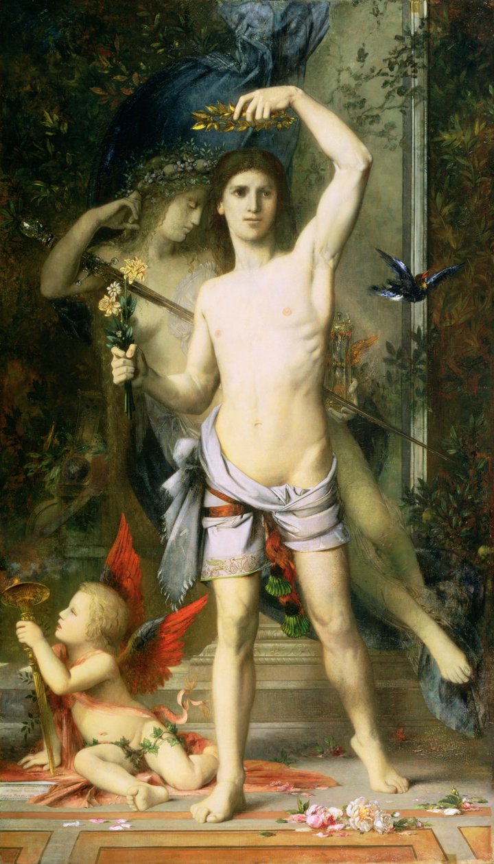Il Giovane e la Morte, 1856-65 da Gustave Moreau