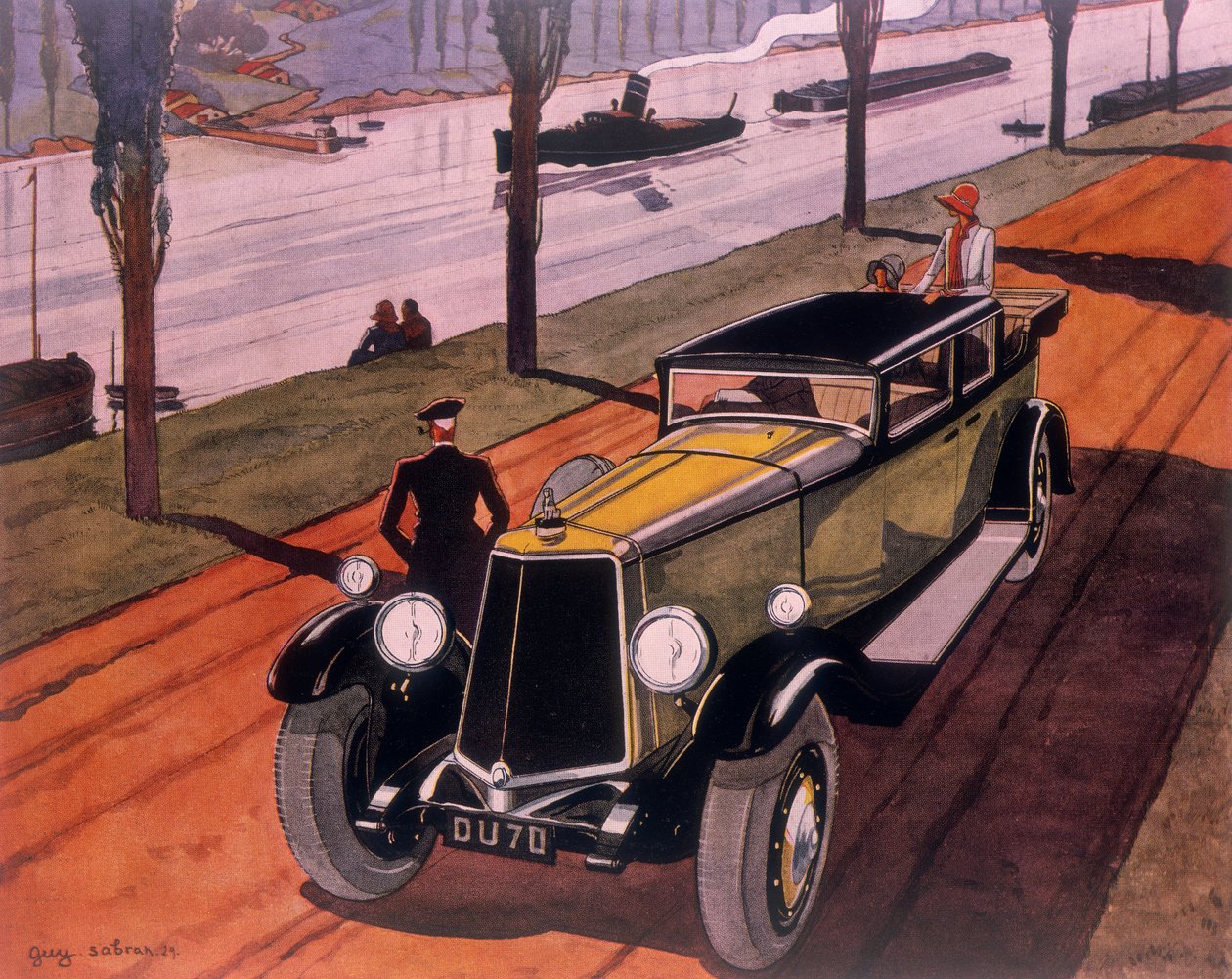 Poster pubblicitario delle auto Armstrong Siddeley, 1930 da Guy Sabran
