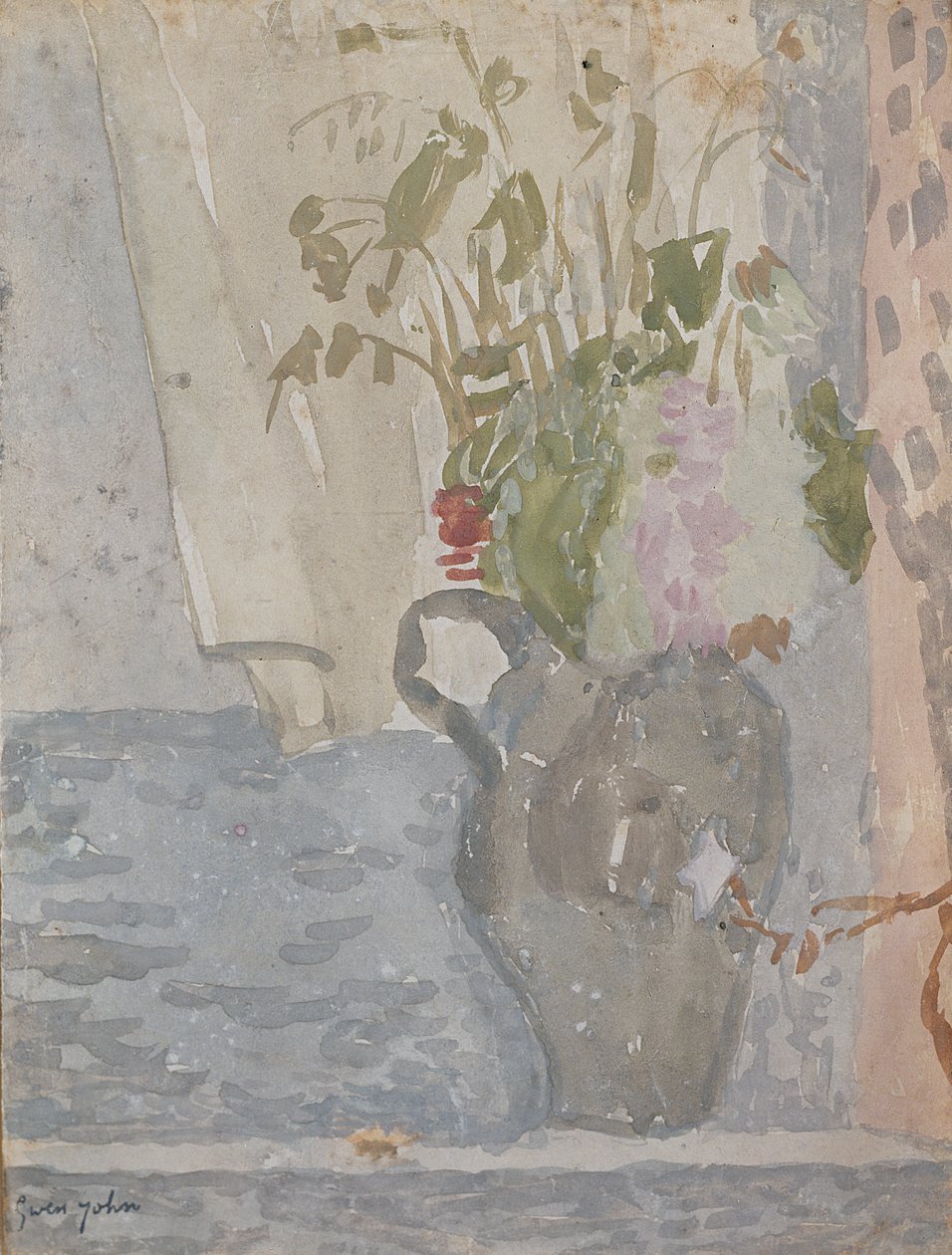 Fiori in una brocca da Gwen John