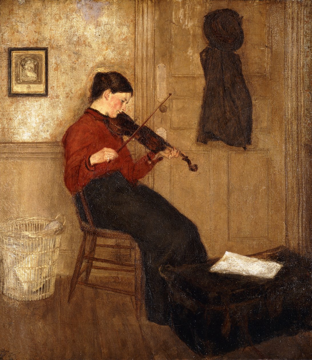 Giovane Donna con un Violino, 1897-98 da Gwen John
