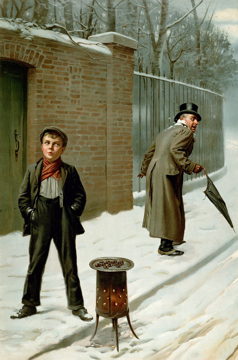 La palla di neve - Colpevole o innocente, dal Pears Annual, Natale, 1906 da H. Pittard