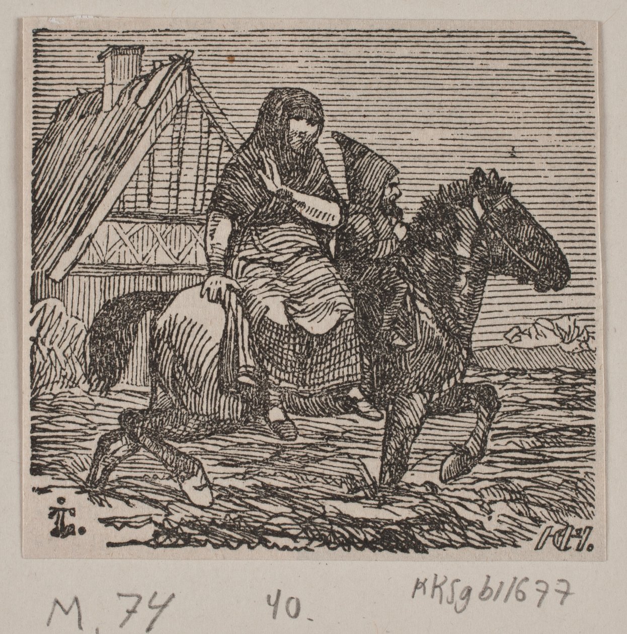 Illustrazione per "La levatrice e il troll" da H. C. Henneberg