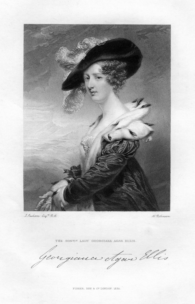 Lady Georgina Agar-Ellis, XIX secolo da H. Robinson