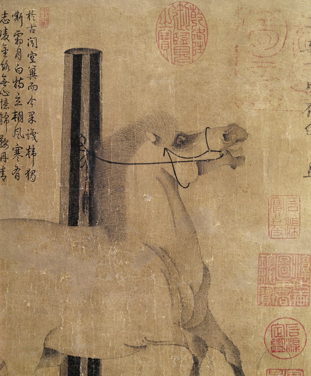 Notte splendente bianca, dinastia Tang (618-907) c.750 (inchiostro su carta) da Han Gan