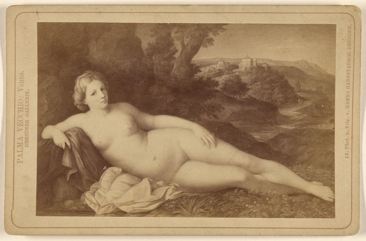Palma Vecchio: Venere. Galleria di Dresda. da Hanns Hanfstaengl