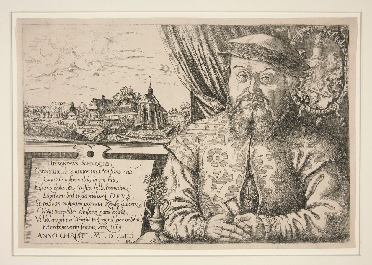 Ritratto di Hieronymous Schurstab (1512-dopo 1554) da Hanns Lautensack