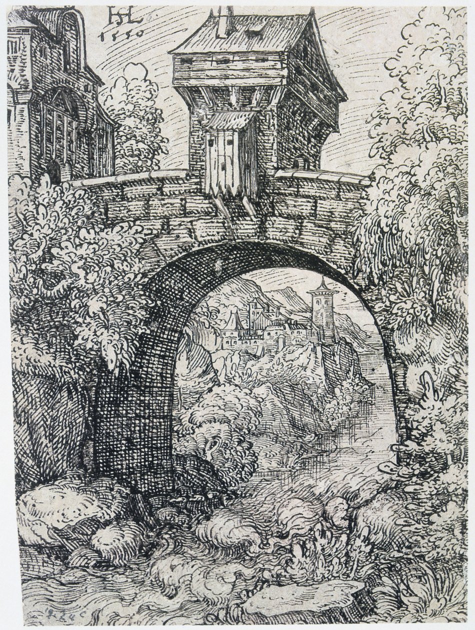 Paesaggio con ponte da Hanns Sebald Lautensack