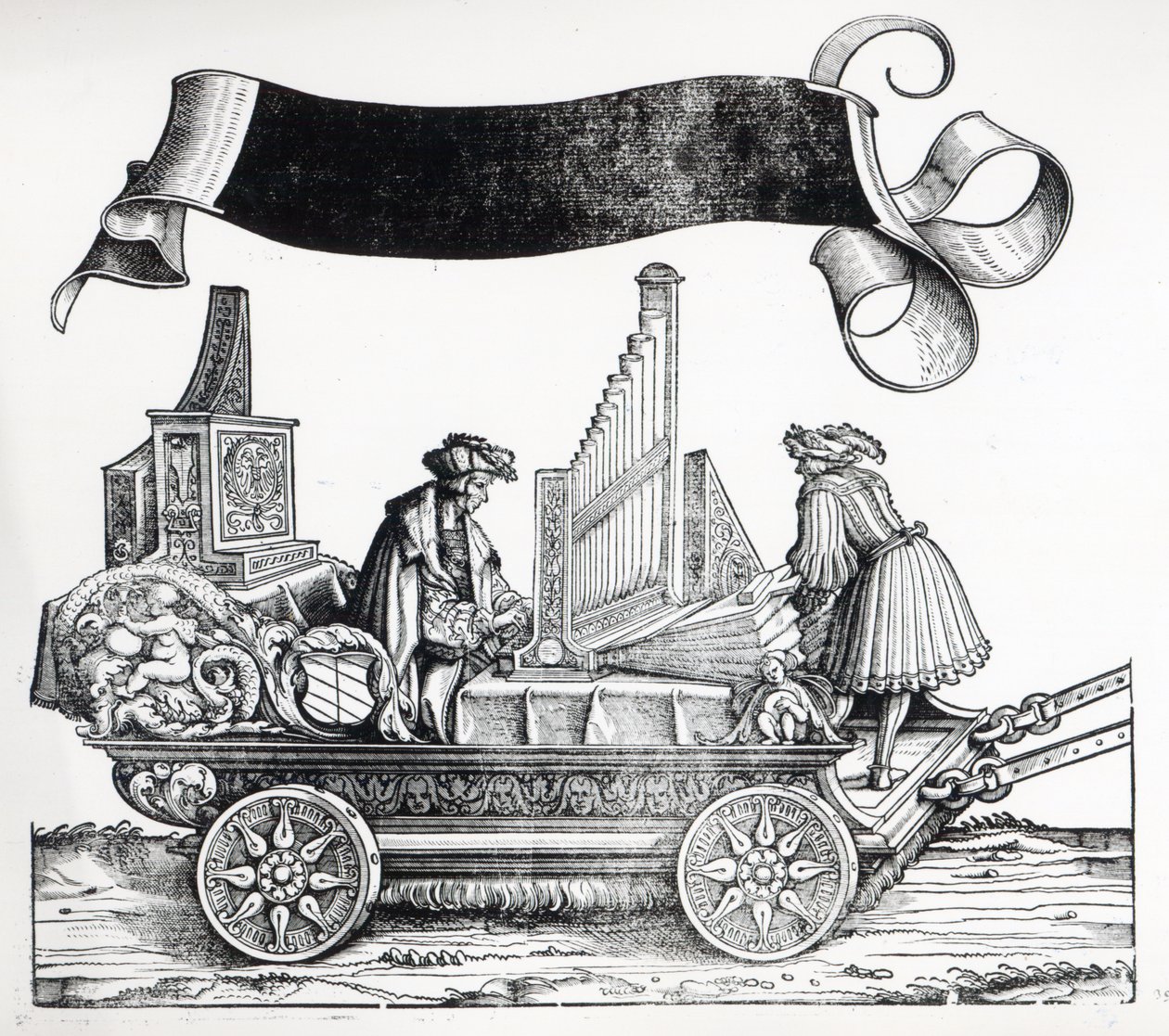 Scena dalla Processione Trionfale di Massimiliano, c.1516-18 da Hans Burgkmair