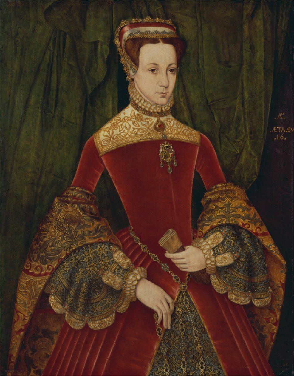 Ritratto di una donna, sedici anni, precedentemente identificata come Mary Fitzalan, Duchessa di Norfolk, 1565 da Hans Eworth