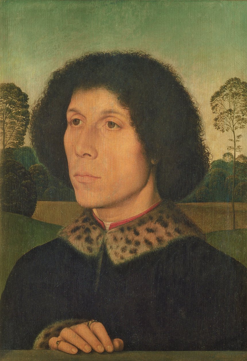 Ritratto di un uomo contro un paesaggio, c.1470 da Hans Memling