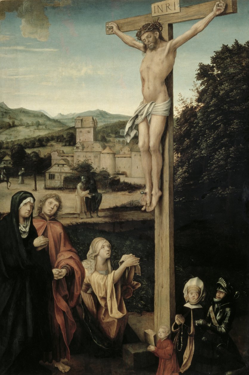 La crocifissione (pannello) da Hans Suess Kulmbach