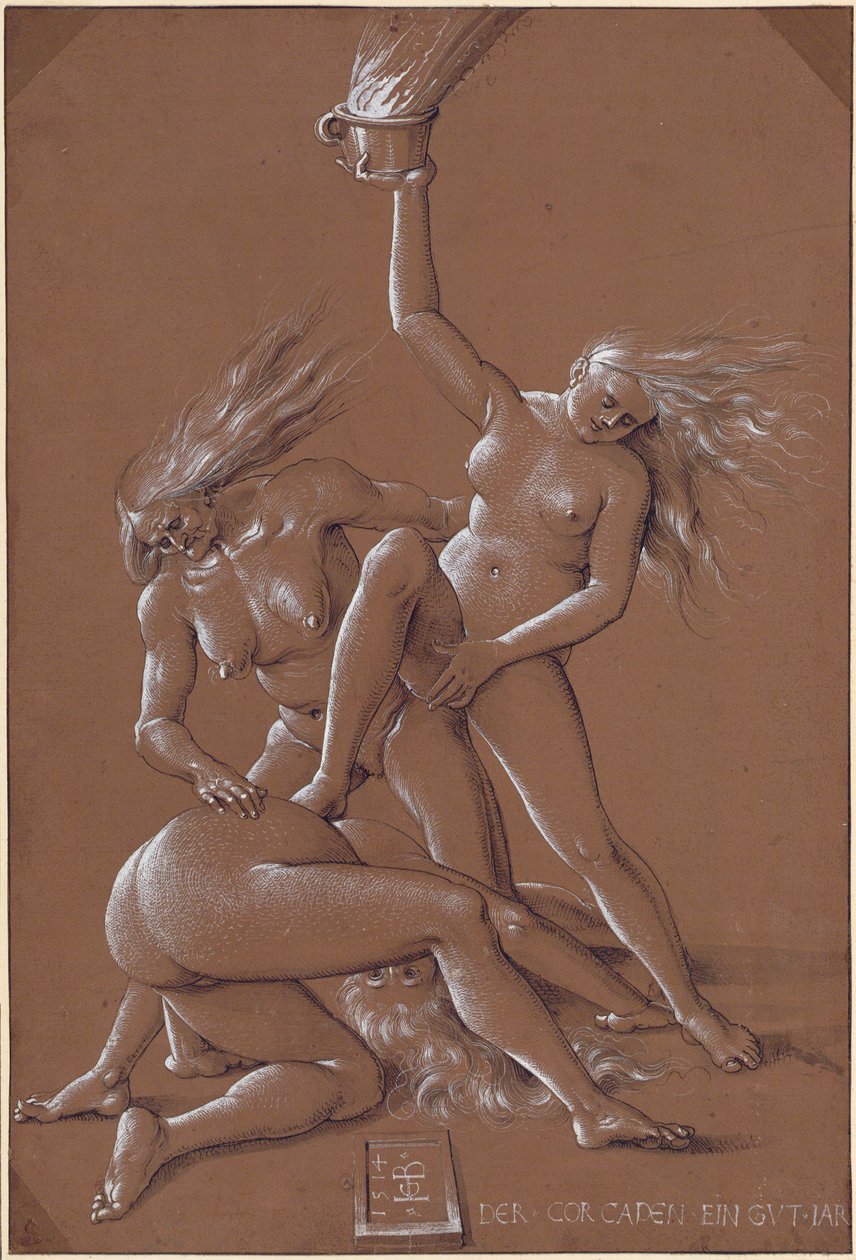 Saluto di Capodanno con Tre Streghe, 1514 da Hans Baldung