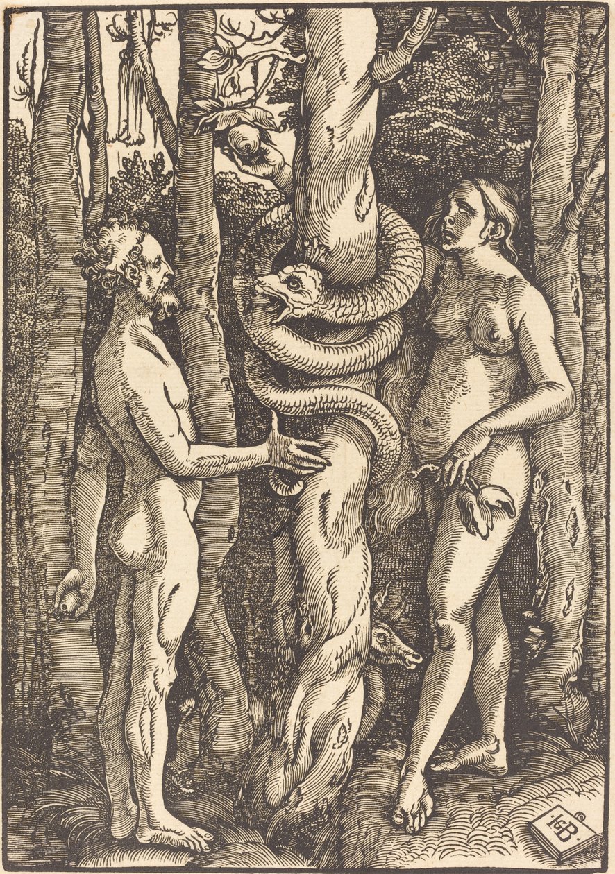Adamo ed Eva con il serpente da Hans Baldung Grien