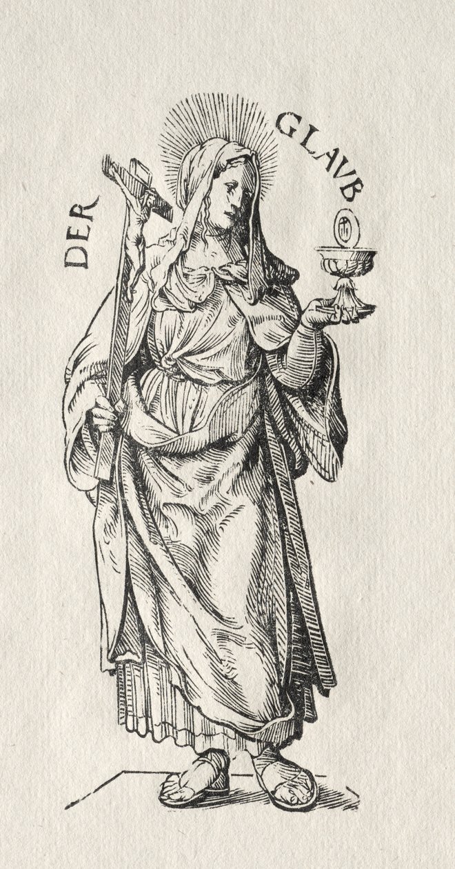 Le sette virtù: fede da Hans Burgkmair
