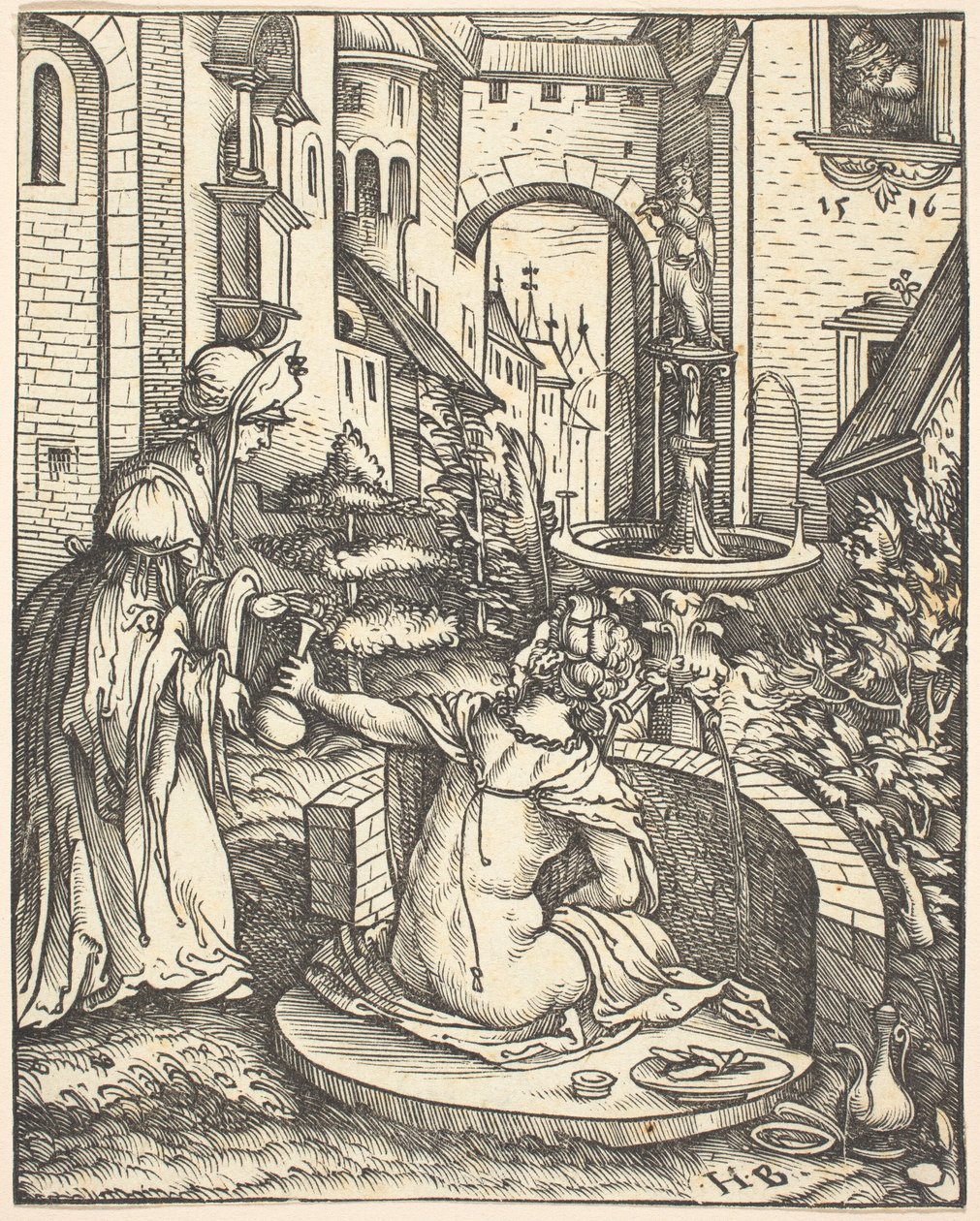 Betsabea al bagno da Hans Burgkmair I