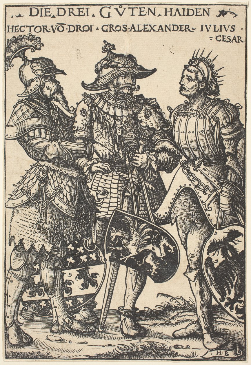 Ettore, Alessandro e Giulio Cesare da Hans Burgkmair I