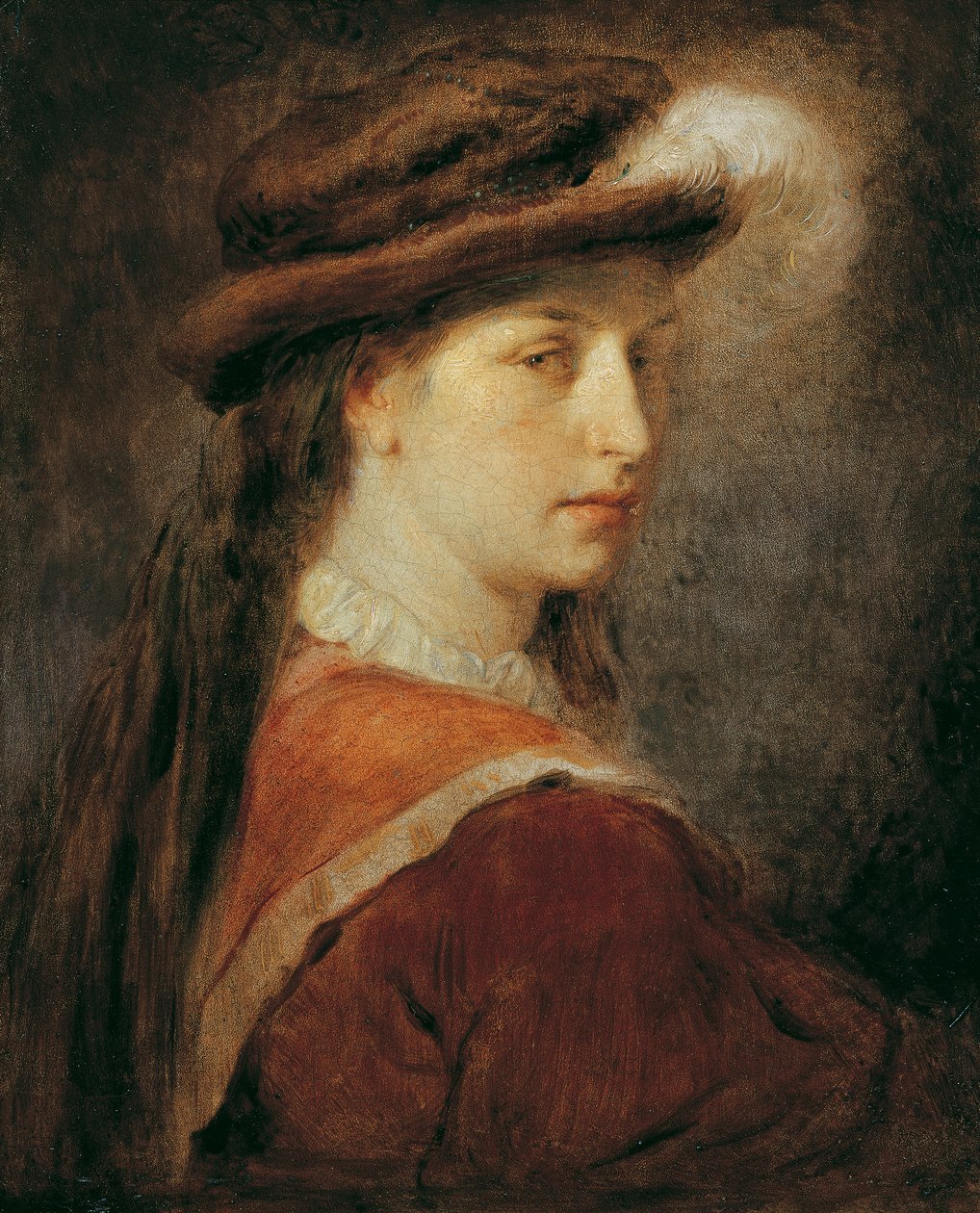 Dama con cappello piumato da Hans Canon