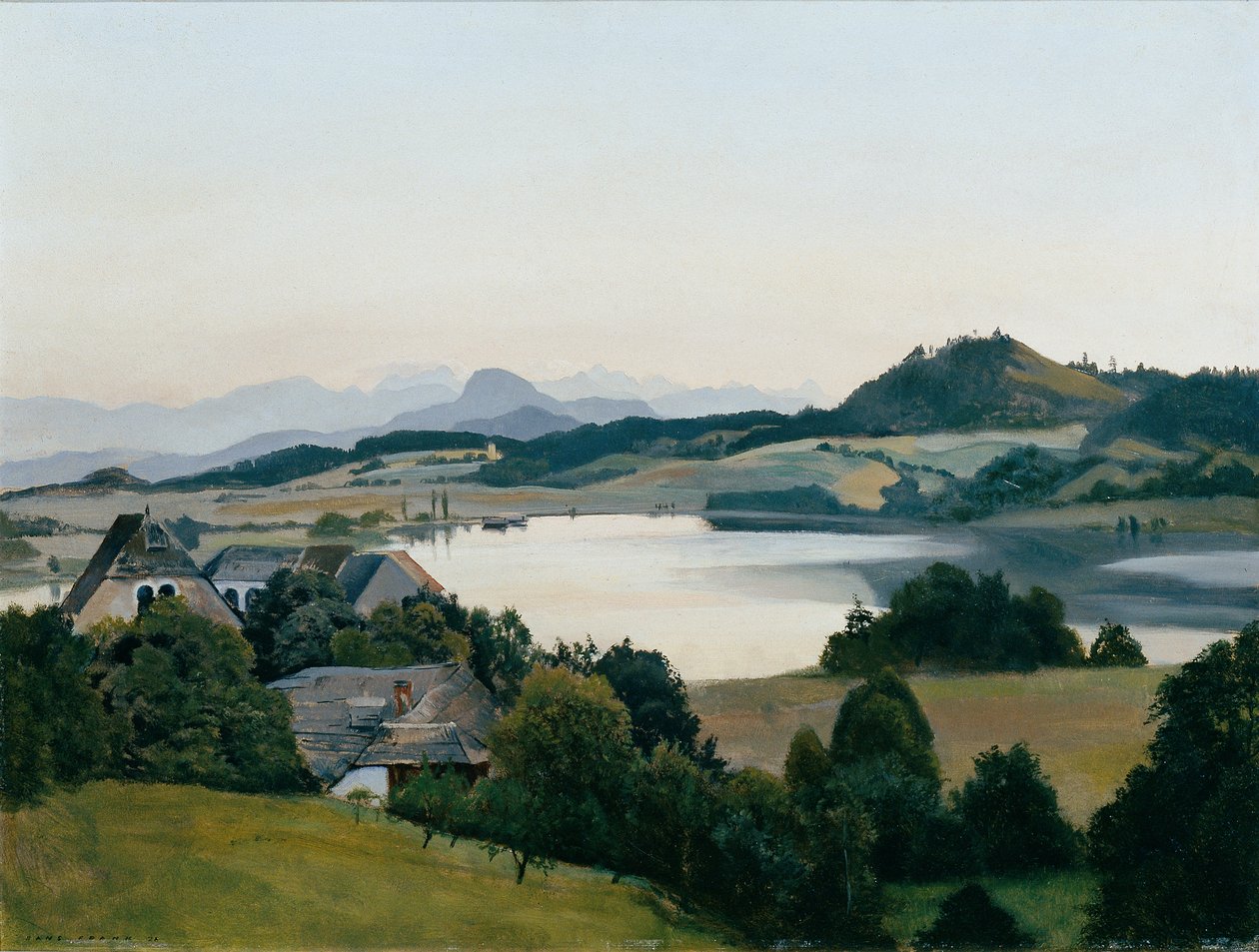 Paesaggio della Carinzia (Lago Kraiger con Ulrichsberg) da Hans Frank