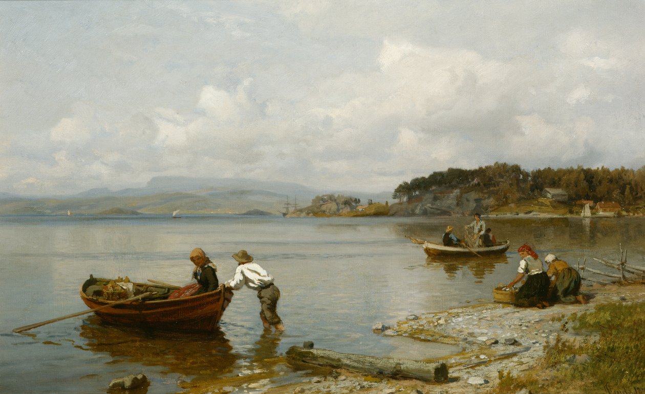 Paesaggio del fiordo da Hans Gude