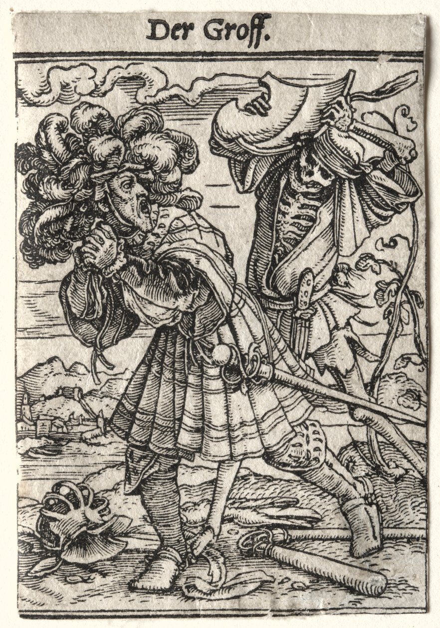 Danza della morte: il conte, c. 1526 da Hans Holbein