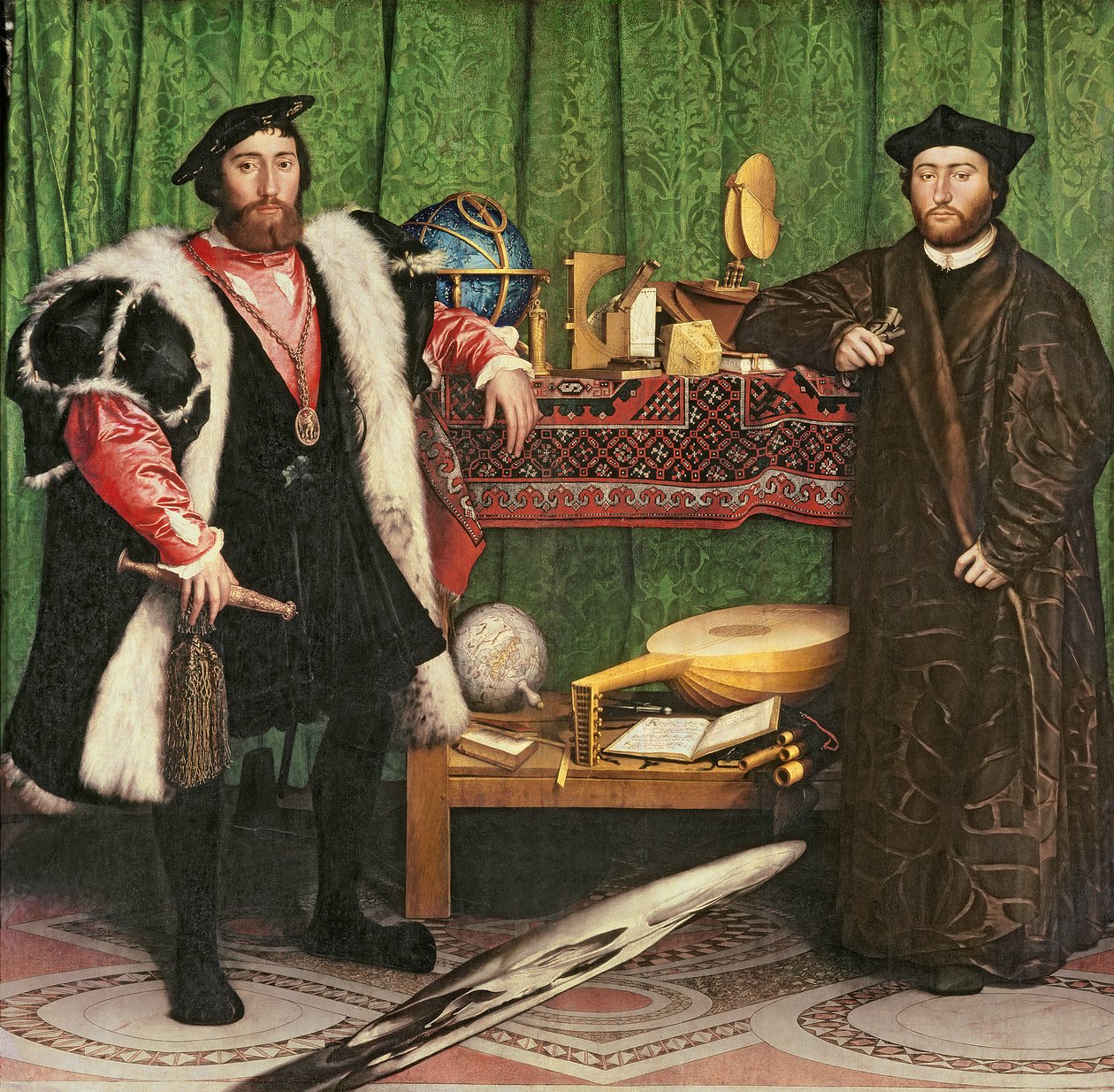 Gli ambasciatori, 1533 da Hans Holbein der Jüngere